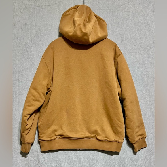 Dickies Workwear Men's Tan Zip-Up Fleece Sweater Jacket Sherpa Lined 2XL - Picture 6 of 11